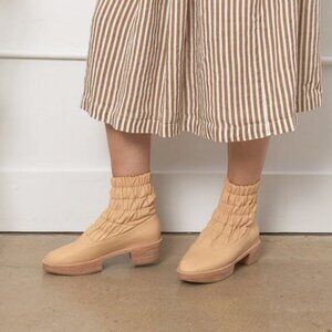 Beklina Aya Gathered Platform Ankle Boot in Pretzel